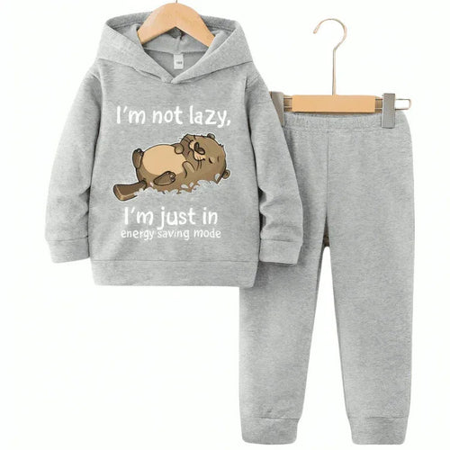 Energy Saving Mode Hoodie Tracksuit - Kin Trends