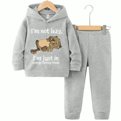Energy Saving Mode Hoodie Tracksuit - Kin Trends