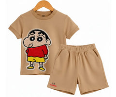 Crayon Shin chan Summer shorts Set (Not Embroidered)| Kids T shirt and shorts| Mini Minors Kintrends