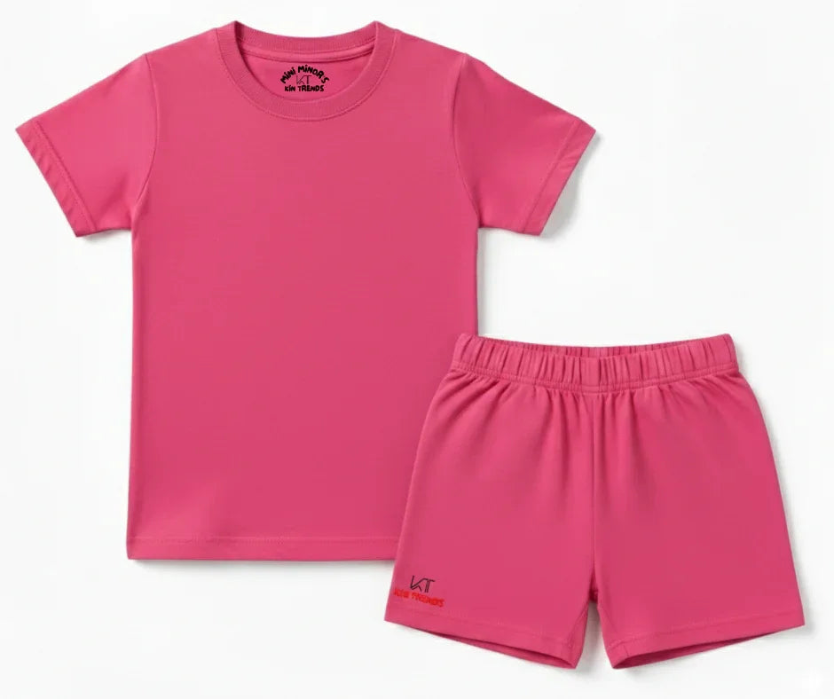 Plain color Shorts Set for boys and girls | Mini Minors Kintrends