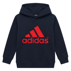 Addi Classic Badge of Sport Contrast Logo Kids Winter Fleece Hoodie