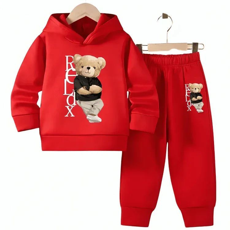 Famous Relax Fleece Hoodie Tracksuit - Kin Trends