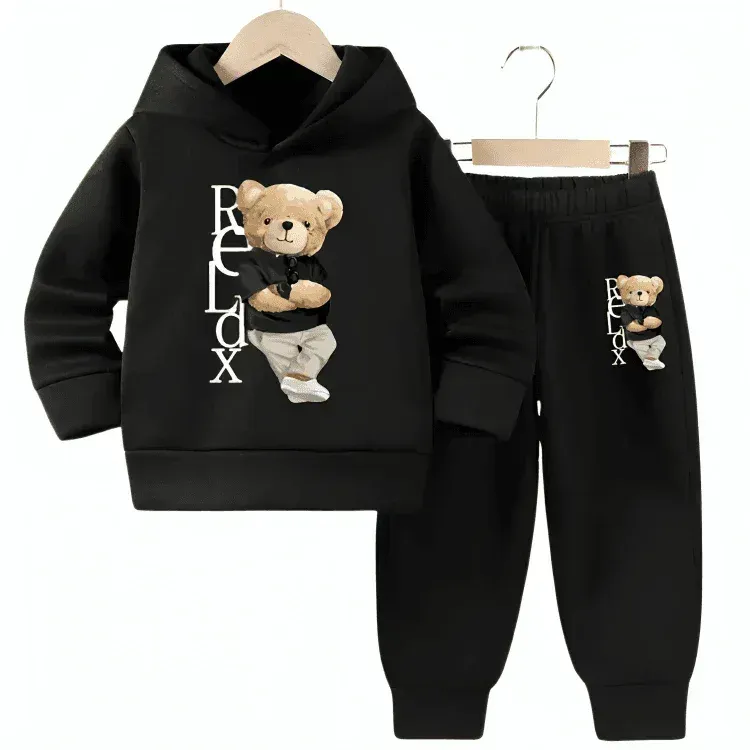 Famous Relax Fleece Hoodie Tracksuit - Kin Trends
