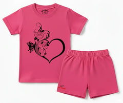 Enchanted Heart & Petal Shorts Set | Mini Minors Kintrends