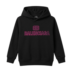 BLNCGA Luxury Neon Outline Signature Logo Kids Winter Fleece Hoodie