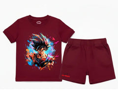Abstract Anime Hero 2 Piece Shorts Set | Mini Minors Kintrends