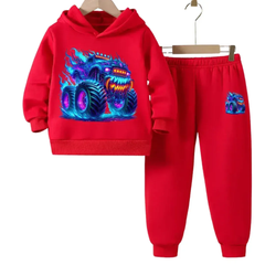 Big Monster Truck Hoodie Tracksuit - Kin Trends