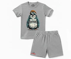 Southside Penguin Shorts Set | Kids T shirt and shorts | Mini Minors Kin Trends | Kintrends