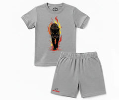 Black Lion Shorts Set | Kids T shirt and shorts | Mini Minors Kin Trends | Kintrends