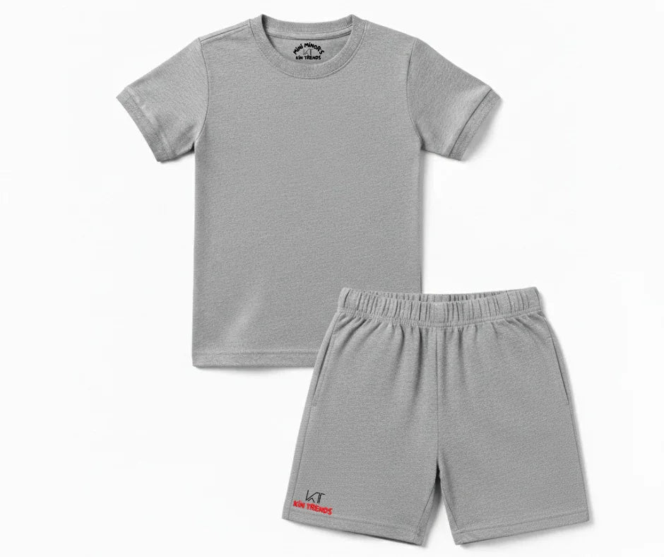 Plain color Shorts Set for boys and girls | Mini Minors Kintrends