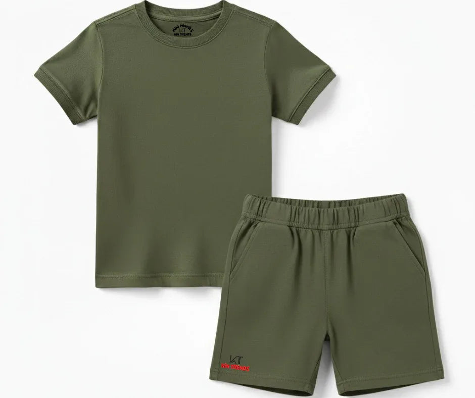 Plain color Shorts Set for boys and girls | Mini Minors Kintrends
