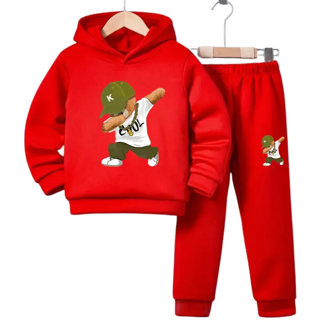 Best Selling Cool Bear Fleece Hoodie Tracksuit - Kin Trends