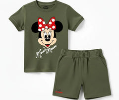 Sweetest Minnie Shorts Set| Kids T shirt and shorts| Mini Minors Kintrends