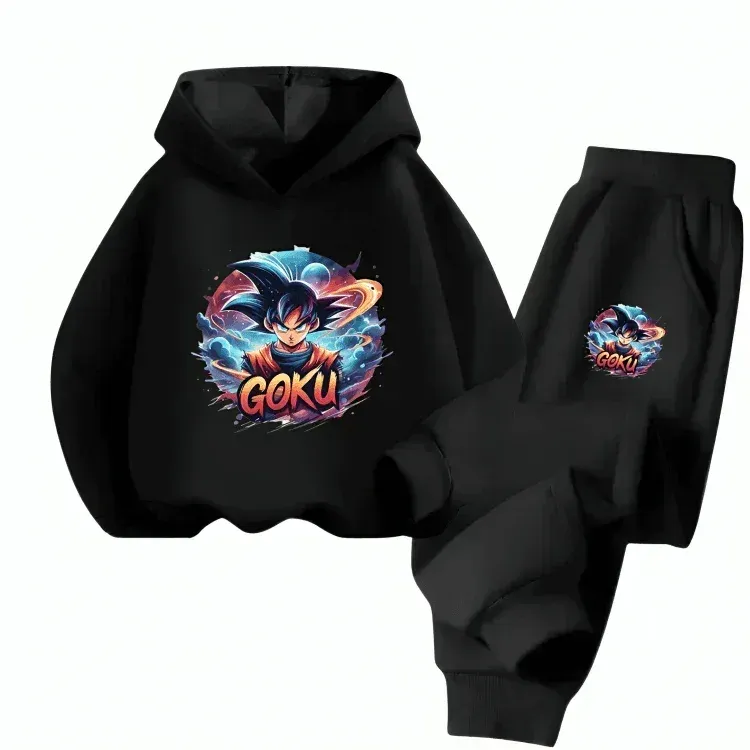 Goku Fleece Hoodie Tracksuit - Kin Trends