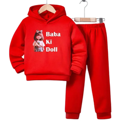 Baba Ki Doll Hoodie Tracksuit (Premium) - Kin Trends