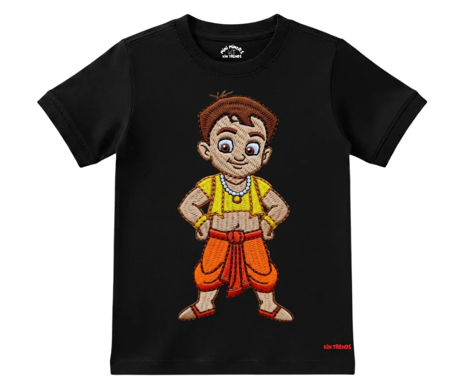 Chota Bheem T Shirt (Not Embroidered) Kids T shirt | Mini Minors Kin Trends | Kintrends