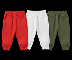 Pack of 3 kids summer trousers for boys and girls | Mini Minors Kintrends