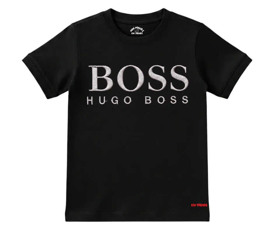 H Boss Tee (Not Embroidered) Kids T shirt | Mini Minors Kin Trends | Kintrends