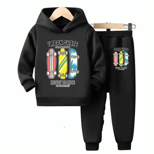 Urban Skate Fleece Hoodie Tracksuit - Kin Trends