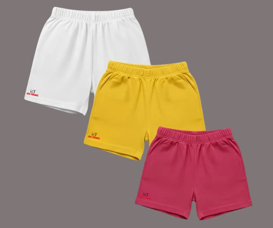 Pack of 3 Shorts for boys and girls | Mini Minors Kintrends