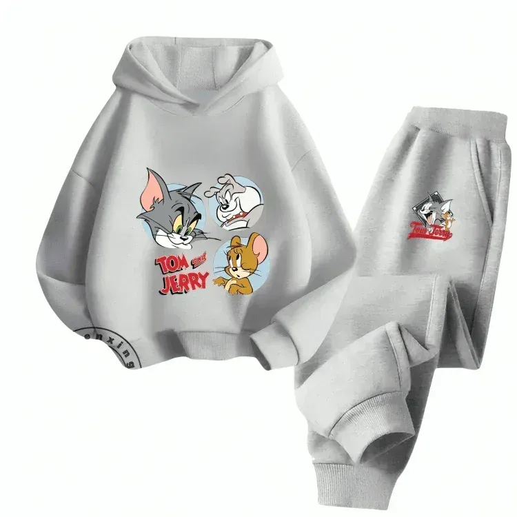 Tom & Jerry Family Fleece Hoodie Tracksuit - Kin Trends