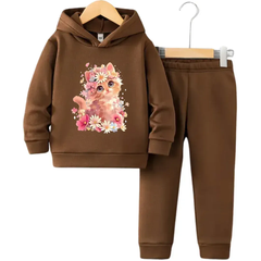 HQ Cat Hoodie Tracksuit (Premium) - Kin Trends