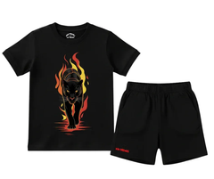 Black Lion Shorts Set | Kids T shirt and shorts | Mini Minors Kin Trends | Kintrends