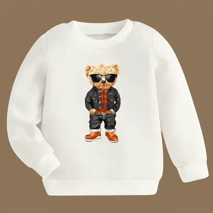 Cute Cool Bear Sweatshirt - Kin Trends