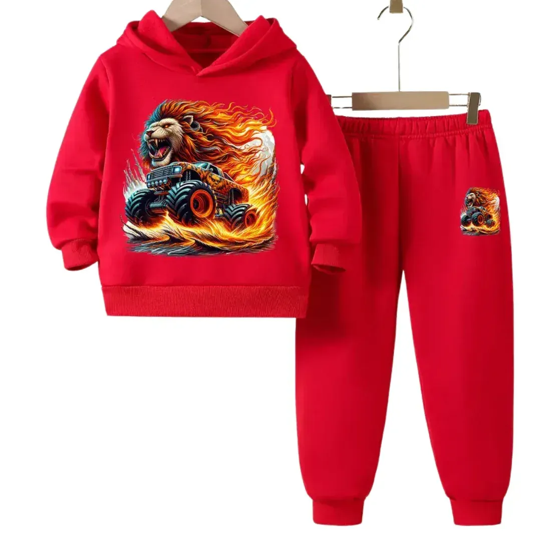 New Lion King of Road Hoodie Tracksuit - Kin Trends