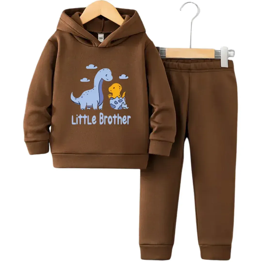 Little Brother Fleece Hoodie Tracksuit - Kin Trends