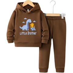 Little Brother Fleece Hoodie Tracksuit - Kin Trends