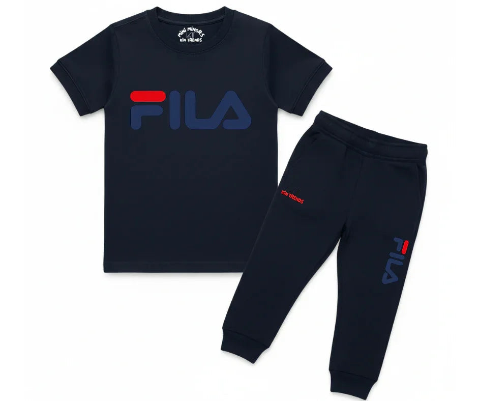 FLA Tracksuit Kids T shirt and trouser | Mini Minors Kin Trends | Kintrends
