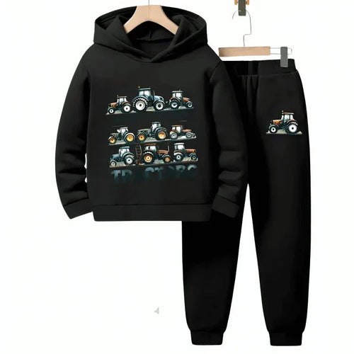 Beautiful Tractors Fleece Hoodie Tracksuit - Kin Trends