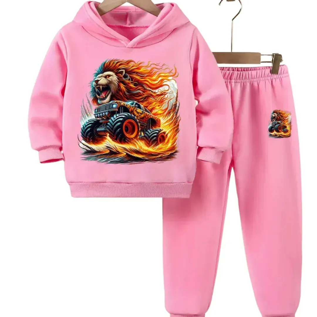 New Lion King of Road Hoodie Tracksuit - Kin Trends