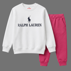 RLPH Classic Polo Logo Girls Winter Sweatshirt Tracksuit - 2 Pcs