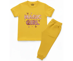 Premium Magic Girl Tracksuit (Not Embroidered) | Kids T shirt and trouser | Mini Minors Kin Trends | Kintrends