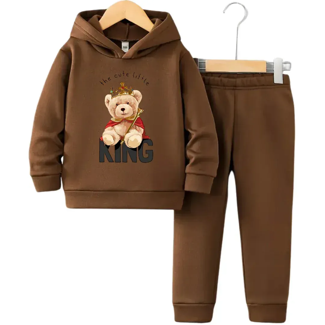 Kin Bear Fleece Hoodie Tracksuit (Premium) - Kin Trends