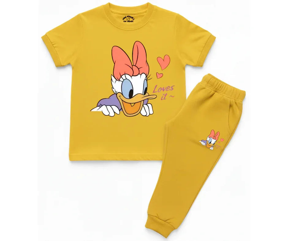 Disney Duck Summer Tracksuits | Kids T shirt and trouser | Mini Minors Kin Trends | Kintrends