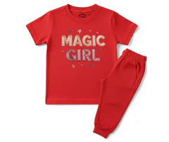Premium Magic Girl Tracksuit (Not Embroidered) | Kids T shirt and trouser | Mini Minors Kin Trends | Kintrends