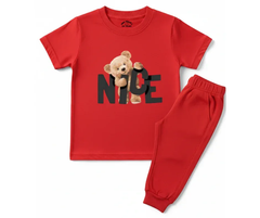Nice Bear Summer Tracksuit | Kids T shirt and trouser | Mini Minors Kin Trends | Kintrends