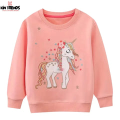 Unicorn Peach Sweatshirt - Kin Trends