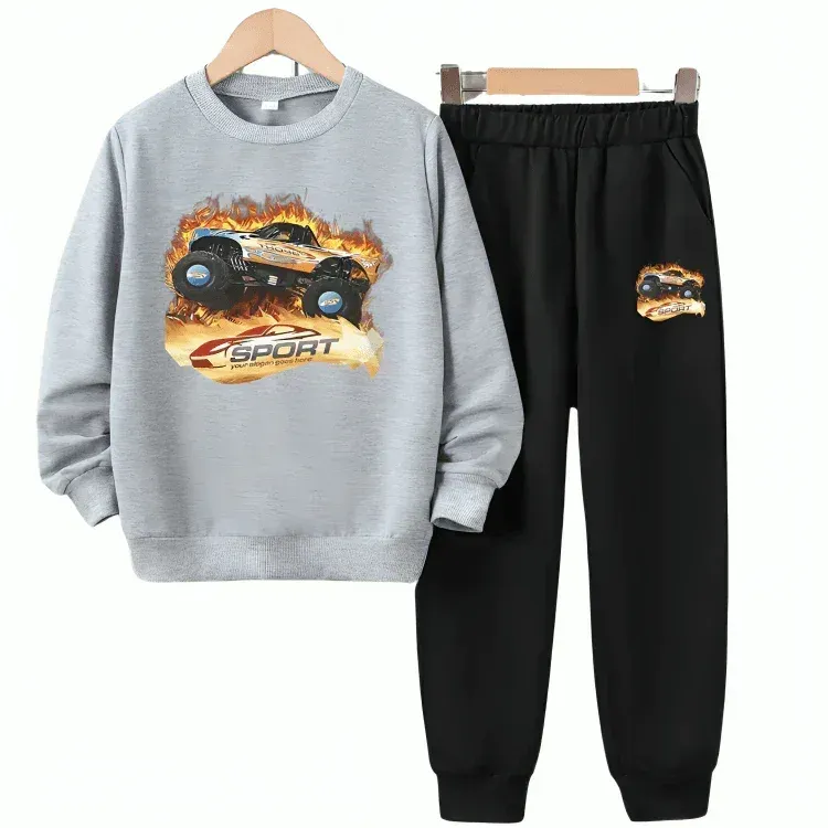 Sport Racing Fleece Tracksuit - Kin Trends