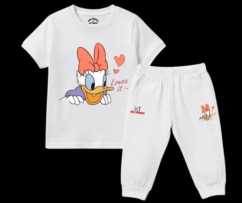 Disney Duck Summer Tracksuits | Kids T shirt and trouser | Mini Minors Kin Trends | Kintrends