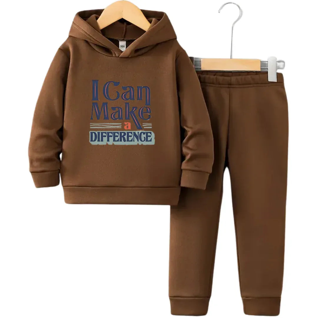 Make A Difference Hoodie Tracksuit (Premium) - Kin Trends