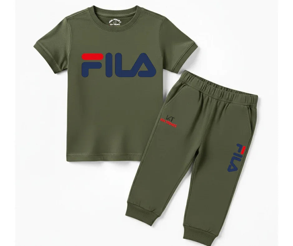 FLA Tracksuit Kids T shirt and trouser | Mini Minors Kin Trends | Kintrends
