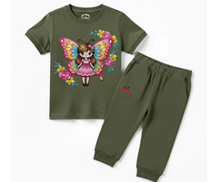 Fairy Butterfly Summer Tracksuit (Embroidery Style Print) | Mini Minors Kintrends