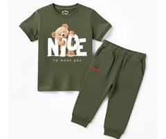 Nice Bear Summer Tracksuit | Kids T shirt and trouser | Mini Minors Kin Trends | Kintrends