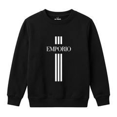 Boys All Black Premium Armani Style Minimalist Winter Fleece