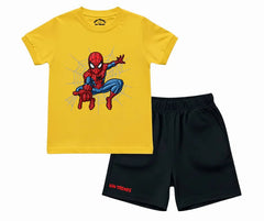 CC Spiderman D1 Shorts Set (Not Embroidered) Kids T shirt and shorts