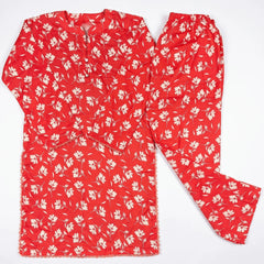 Red Flora ??2 Piece Premium Lawn Kurta Trouser for Girls